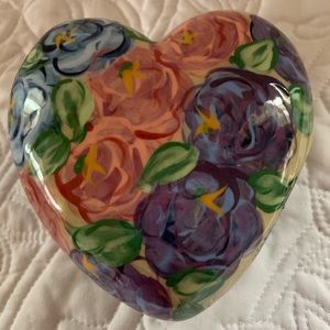LESAL Heart Shaped Hand Painted Vase
